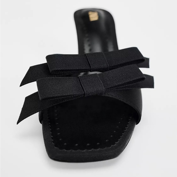 ZARA STRAPPY SANDALS WITH BOW size 6.5 - Picture 1 of 11